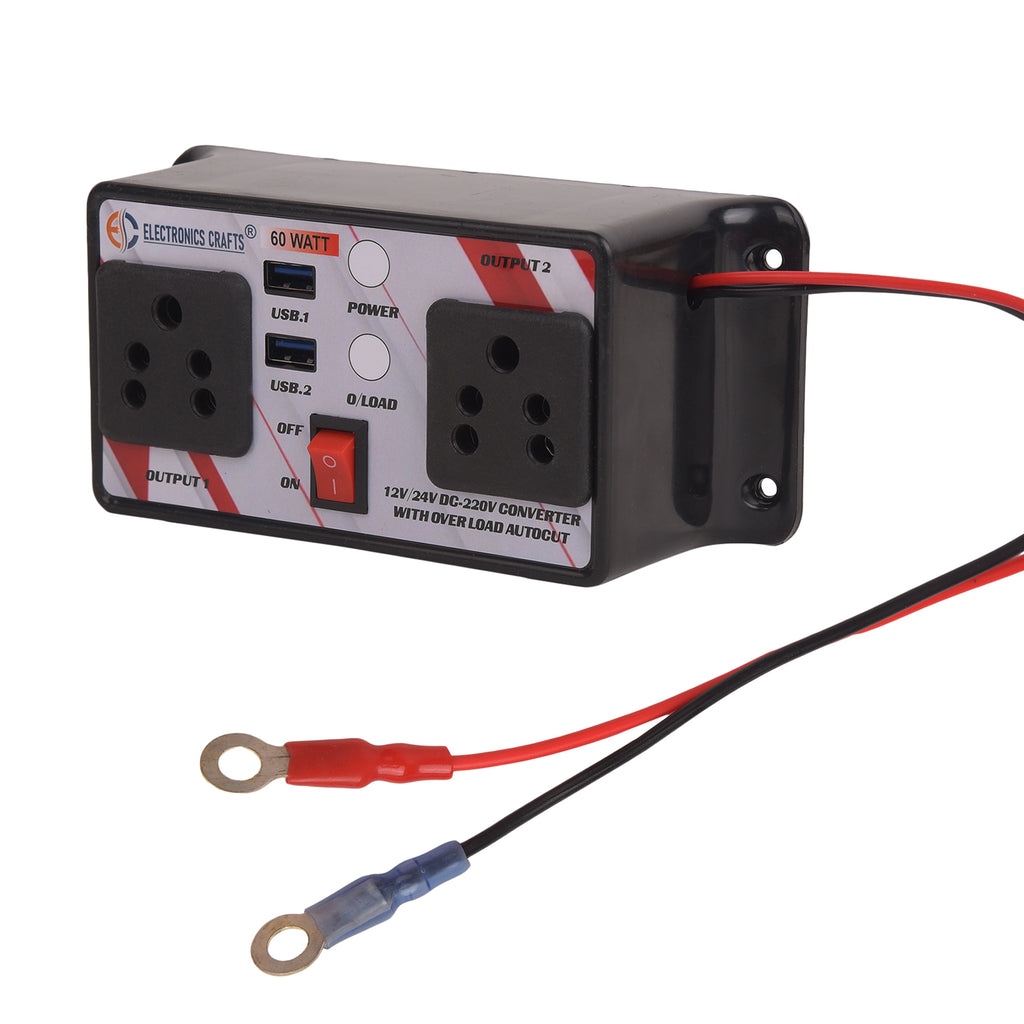 60 watt dc to ac converter 2 usb