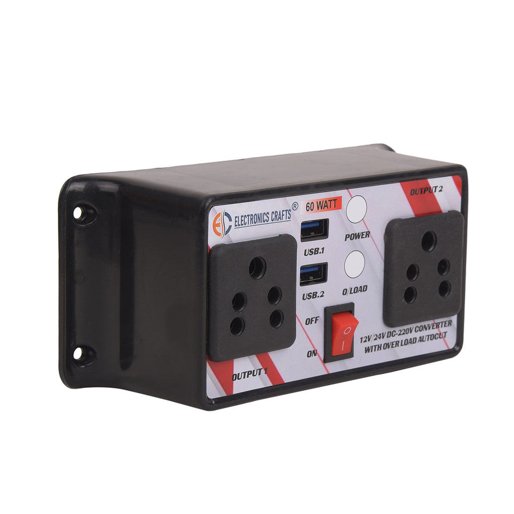 60 watt dc to ac converter 2 usb