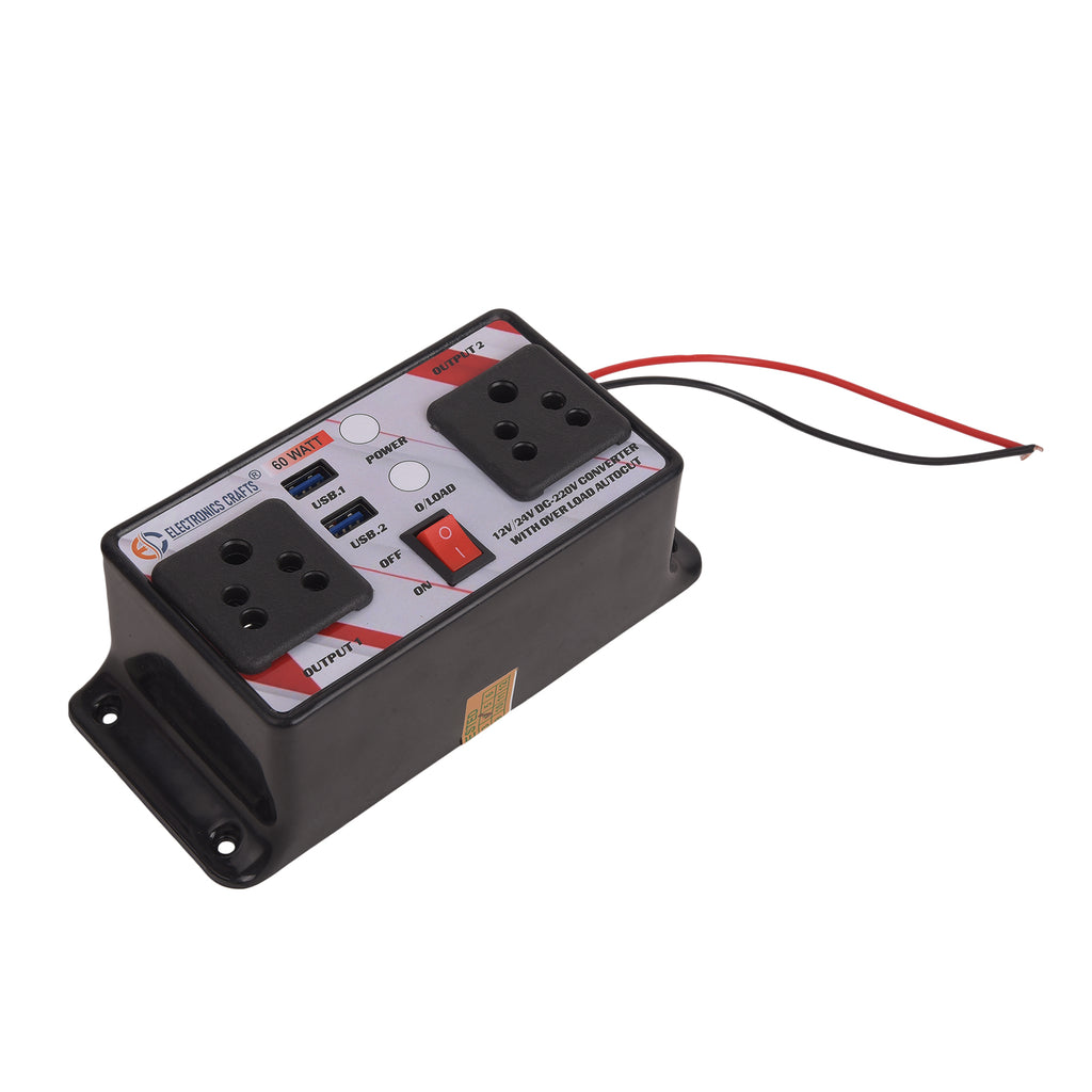 60 watt dc to ac converter 2 usb