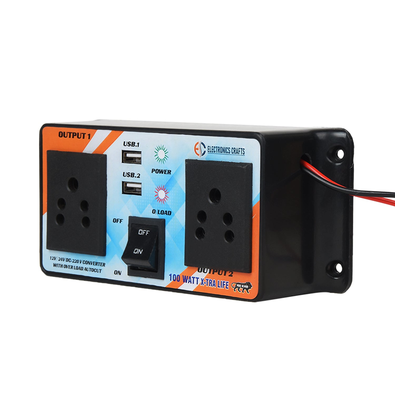 24V DC to 230V AC 100 Watt load converter