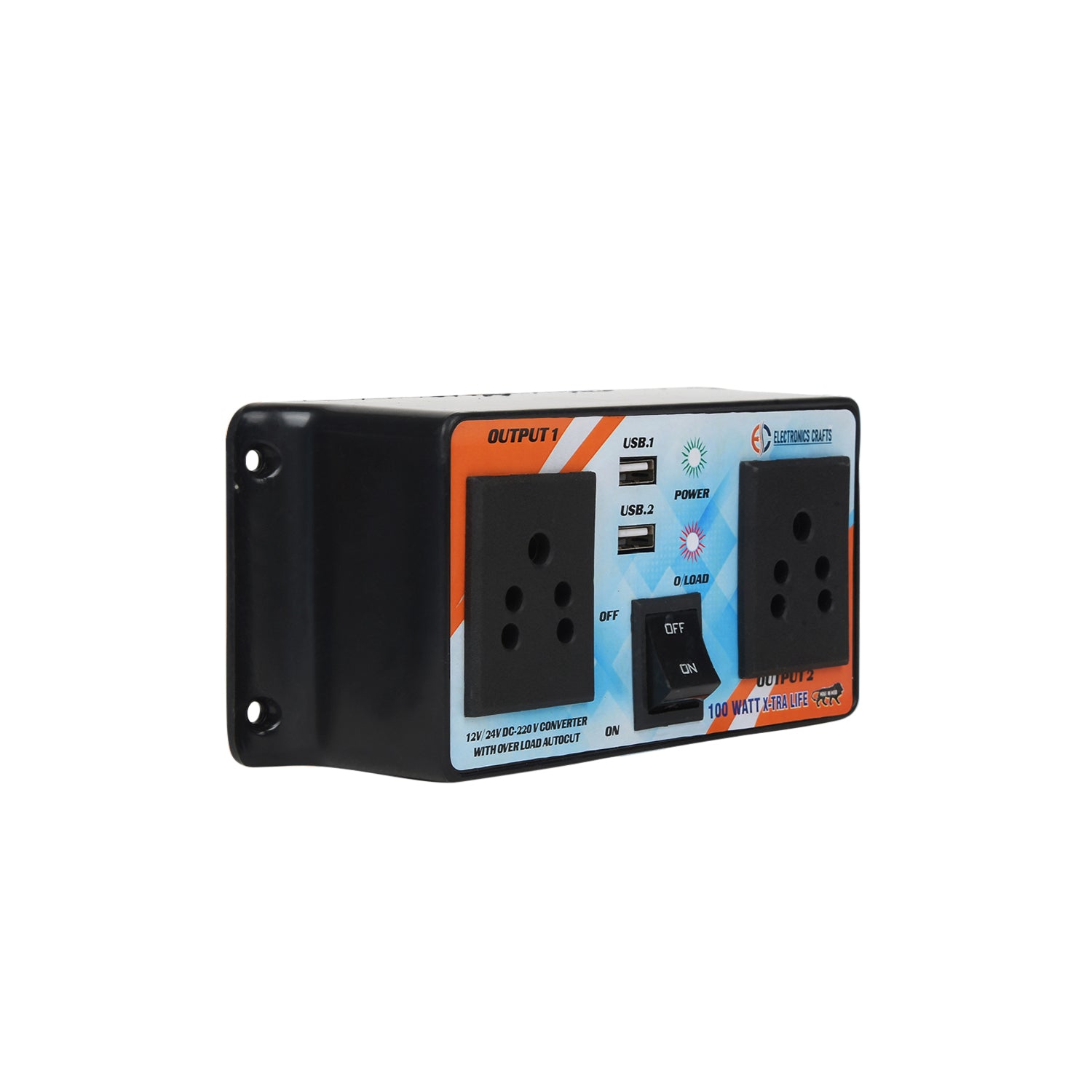 24V DC to 230V AC 100 Watt load converter