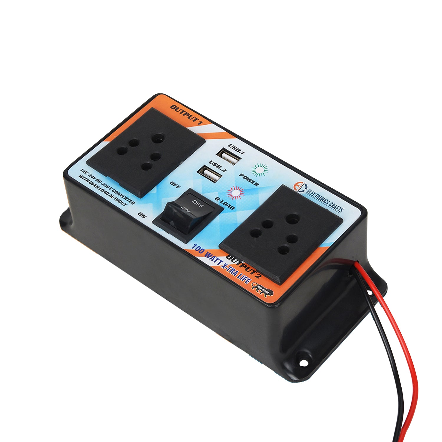 24V DC to 230V AC 100 Watt load converter